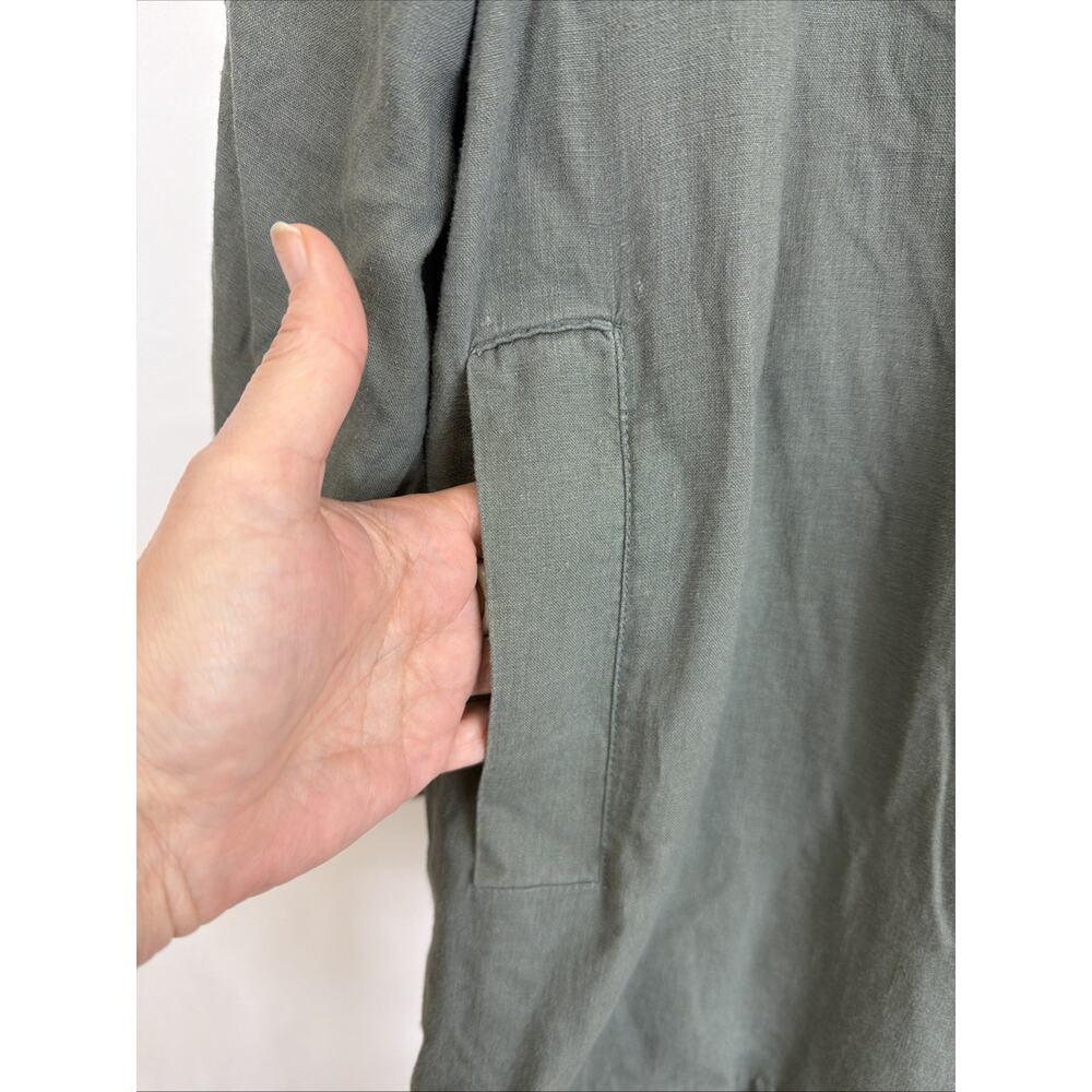 NWT Soya Concept Green Lightweight Button Up Jacket XL Long Sleeve Boho Shacket - Picture 3 of 12